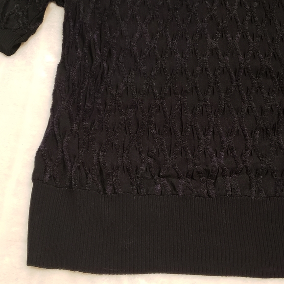 Love & Legend Black Textured Mock Neck Top - Picture 6 of 16